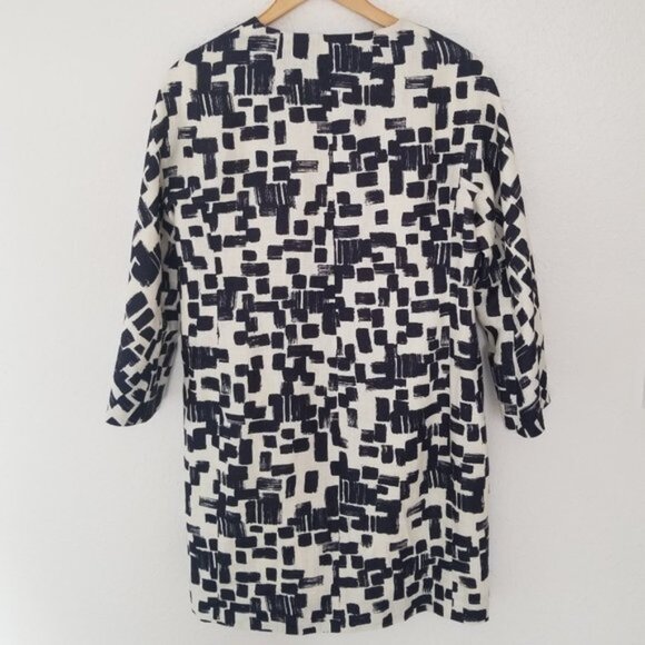 Weekend MaxMara Navy Printed Linen Jacket - Picture 8 of 9